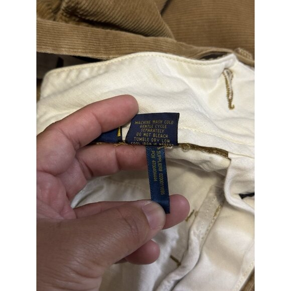 POLO RALPH LAUREN Brown Corduroy Pants Straight Leg Stretch Classic Fit 36x27 - Picture 5 of 10